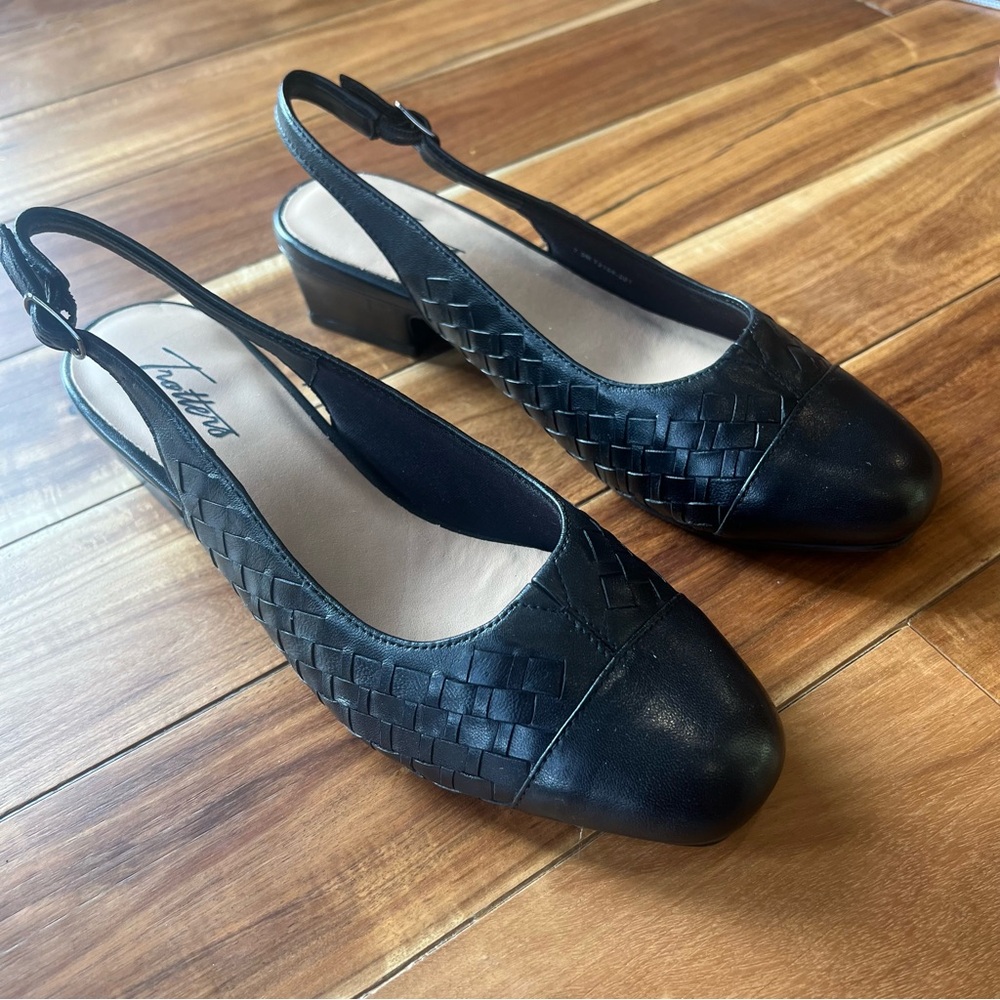 Trotters Woven Slingback Heels